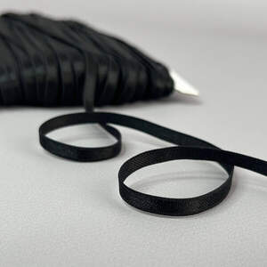 Резинка для бретель 6 мм плоская - черный