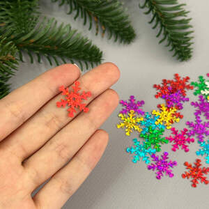 20мм Пайетка снежинка 5г - микс голограмма