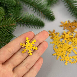 25мм Пайетка снежинка 5г - золото