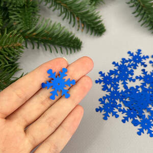 25мм Пайетка снежинка 5г - электрик