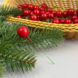 Калина лаковая Ø15 мм, для декора - красный