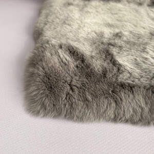 Натуральный мех кролика окрашенный 56х110 см - серебро