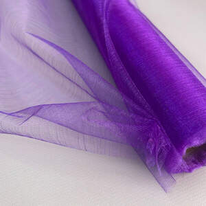 Органза декоративная, ширина 48см - 4,5м - фиолетовый