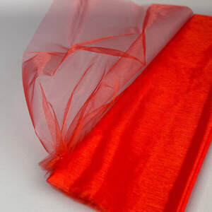 Органза декоративная, ширина 48см - 4,5м красный