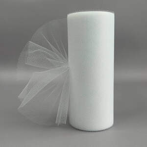 Фатин в рулонах 15см, моток 20м - белый