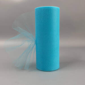 Фатин в рулонах 15см, моток 20м - голубой яркий