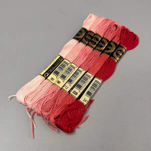 (6 шт по 8м) Набор мулине Airo (нитки для вышивания) - ягодный микс (3713-347)