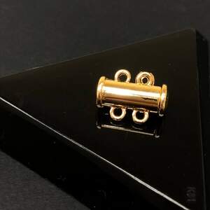 Замок магнитный 6х15 мм на 2 линии, цвет - лимонное золото