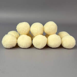 Помпон велюровый 3 см - айвори