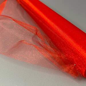 Органза декоративная, ширина 48см - 4,5м красный