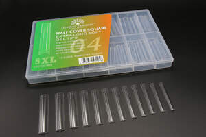 Гелевые типсы 5XL экстрадлинные, Квадрат 04, 120 шт