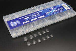 Гелевые типсы для наращивания ногтей, форма Квадрат, 600 шт.