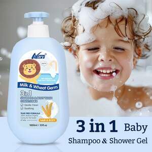 Детский шампунь 3в1 с молоком и пшеницей Nary MilkWheat Germ, 1000мл Детский шампунь 3в1 с молоком и пшеницей Nary MilkWheat Germ, 1000мл