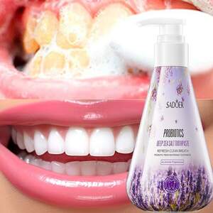 Отбеливающая зубная паста с пробиотиками Sadoer Лаванда, 220г