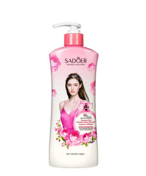 Парфюмированный шампунь для волос против перхоти Sadoer Romantic Rose, 500мл