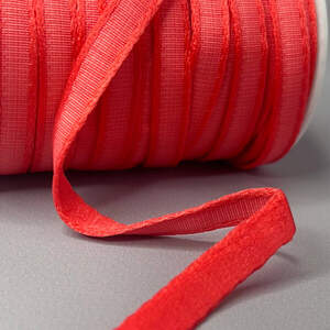 Плотная туннельная лента Ø 1см, моток 23 м - красный