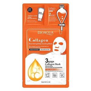 Трехэтапная маска для лица с коллагеном Bioaqua Collagen, 25г0,8г0,8г
