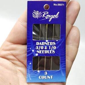 Иглы 3шт 3/0 1/0 для ручного шитья Sindtex (06071)