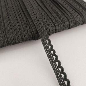 Кружево льняное 1,1см - Черный (М6110-2)