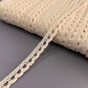 Кружево льняное 1,2 см - Бежевый (М5028-4)