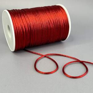 Шнур корсетный (сатиновый, шелковый ) 2мм - бордо Шнур корсетный (сатиновый, шелковый ) 2мм - бордо