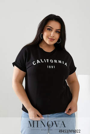 Футболка №6022-чорний