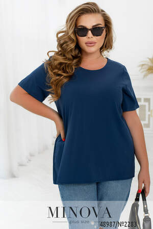 Блуза №2283-синій