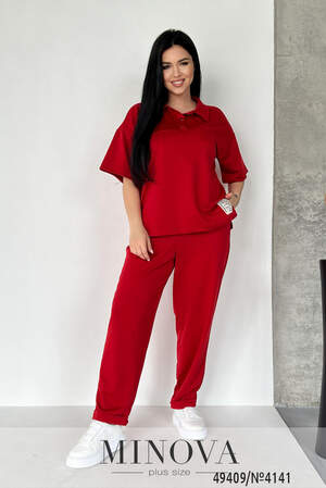 Спортивний костюм №4141-червоний