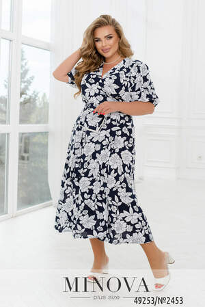 Сукня №2453-темно-синій
