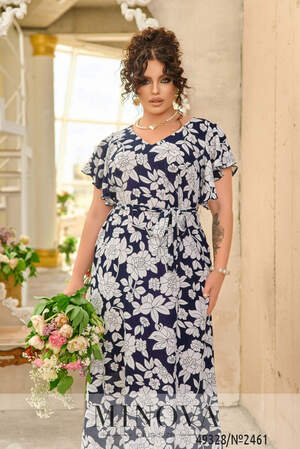 Сукня №2461-темно-синій