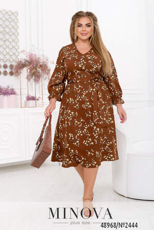 Сукня №2444-коричневий