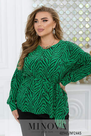 Блуза №2445-зелений