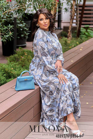 Сукня №8636-блакитний