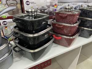 Набор кастрюль Higher Kitchen HK-302 КРАСНЫЕ с гранитным антипригарным покрытием Набор кастрюль Higher Kitchen HK-302 КРАСНЫЕ с гранитным антипригарным покрытием