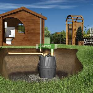 Септик, одна камера, 2 особи 0,3-0,5 м3 на добу