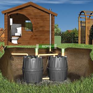 Септик, дві камери, 4 особи 1,0-1,2 м3 на добу