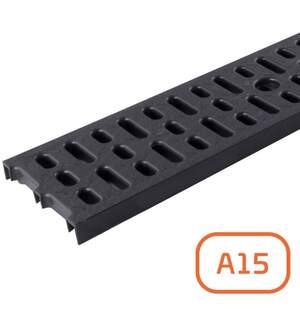 Решітка каналів системи водовідведення ПП, А15, 1 метр артикул 01712