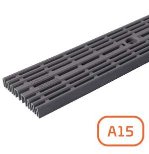 Решітка каналів системи водовідведення ПП, А15, 1 метр артикул 04404
