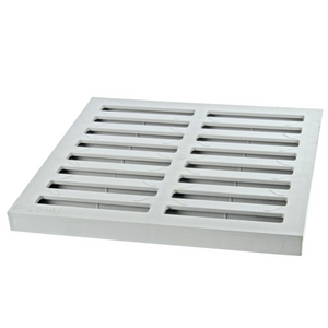 Решітка дощоприймача 300*300 мм, ПВХ, А15, артикул 01775, сіра