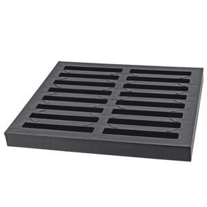 Решітка дощоприймача 300*300 мм, ПВХ, А15, артикул 01783, графіт