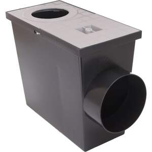 Дощоприймач з бічним відведенням з кришкою сірий артикул 01805