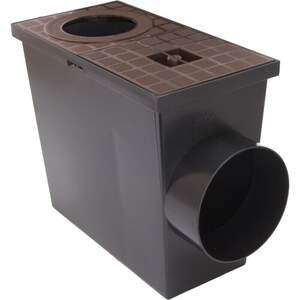 Дощоприймач з бічним відведенням з кришкою коричневий артикул 01806