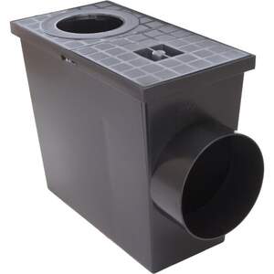 Дощоприймач з бічним відведенням з кришкою графіт артикул 01802