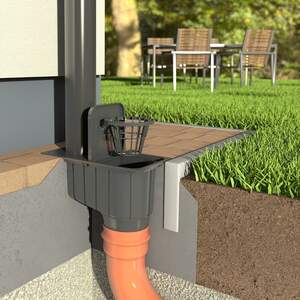 Дощоприймач з відведенням вниз