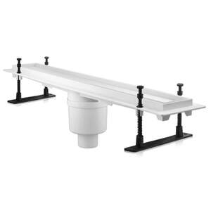 Трап із прямим стоком 600х80 висота 179-139 мм, 50 мм, гідрозатвор, арт. 02200