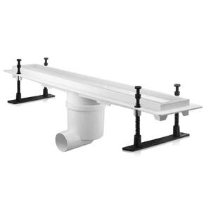 Трап з бічним стоком 600х80 висота 186-146 мм, відвід 50 мм, гідрозатвор, арт. 02203