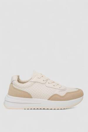 Кросівки жіночі, колір бежевий, 248RG110 Кросівки жіночі, колір бежевий, 248RG110