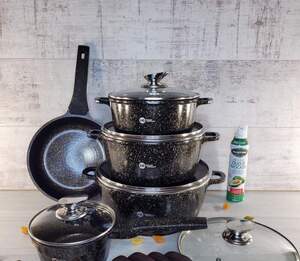 Набор кастрюль и сковорода Набор посуды с гранитным антипригарным покрытием