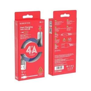 Кабель Borofone BU13 Craft USB - MicroUSB 4A/1.2m (Чорно-синій) Кабель Borofone BU13 Craft USB - MicroUSB 4A/1.2m (Чорно-синій)