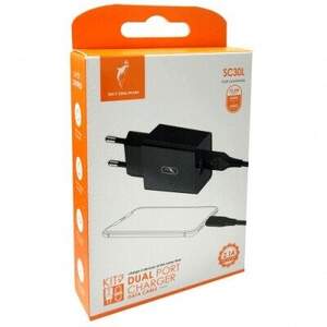 Мережевий Зарядний Пристрій USB SkyDolphin SC30L Lightning 2USB/2.1A (Чорний) Мережевий Зарядний Пристрій USB SkyDolphin SC30L Lightning 2USB/2.1A (Чорний)
